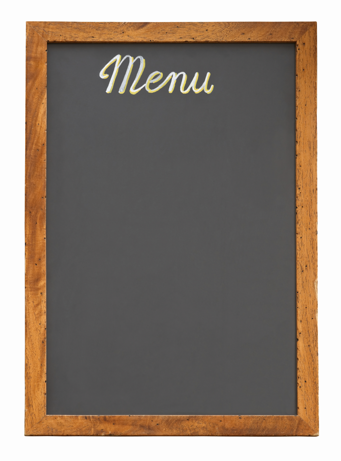 empty menu template