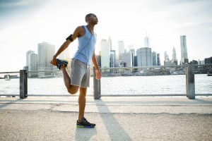 Runner stretching